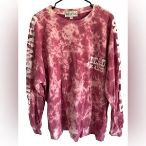 Wildfox Dead or Alive Roadtrip Oversized Sweatshirt Pink NWT Size Small